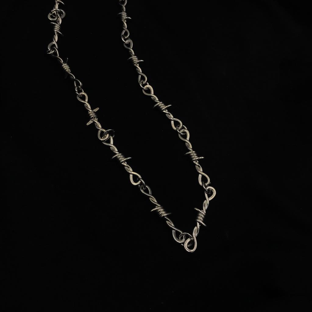 Small Wire Brambles Iron Unisex Choker Necklace Women Hip-hop Gothic Punk Barbed Wire Little Thorns Chain Choker Jewelry Gifts