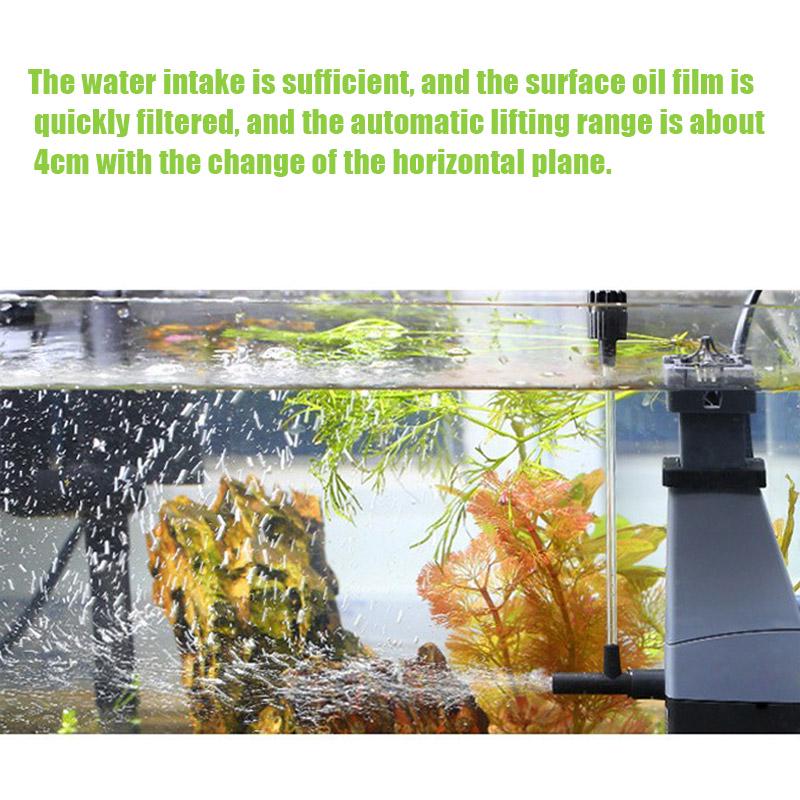 Aquarium Oil Pump Surface Skimmer Remove Oil Stain Film Water Pump for Fish Tank