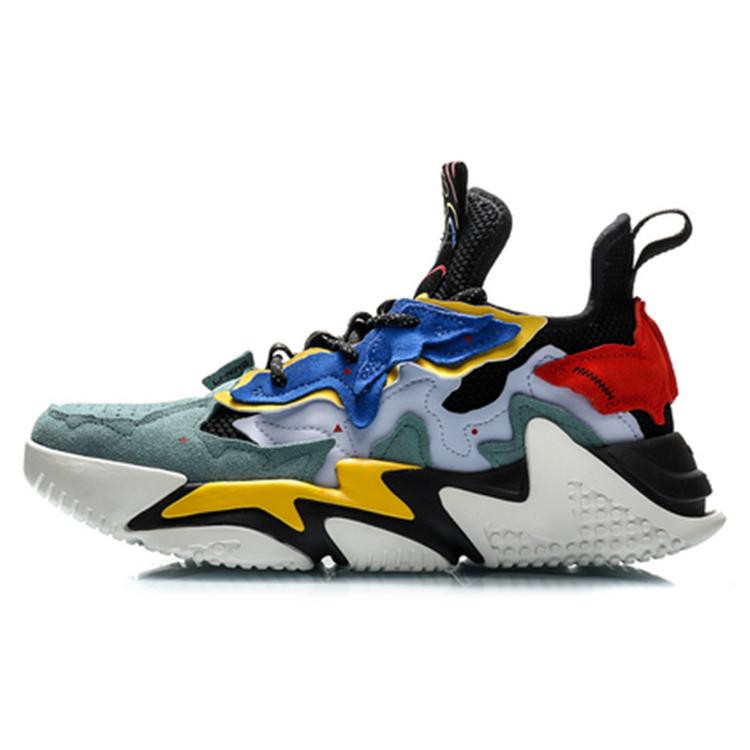 

New LiNing A Thousand Ways Slip Resistant Coverage Low Top Vintage Basketball Shoes Men s Gray Aqua Green AGLQ075-1 40