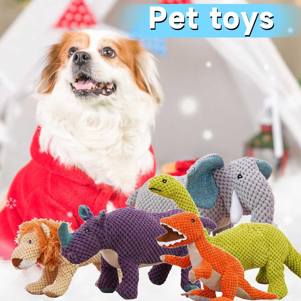 Unzerstörbares Hundespielzeug, interaktives Hundespielzeug zum Kauen, unzerstörbares quietschendes Hundespielzeug, weiche Plüschtiere zum Spielen und Trainieren