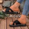 2025 Fashionable Summer Women's Slippers Casual Light Sponge Bottom Beach Shoes Indoor Anti-slip Wear-resistant Flat Slippers