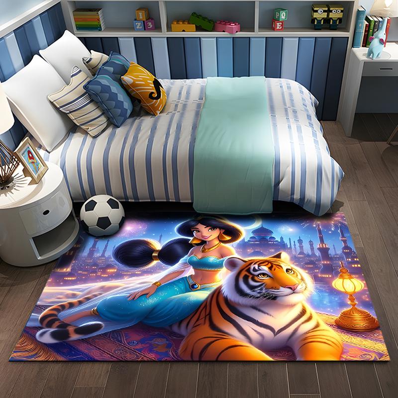 

3D Aladdin Jasmine Princess Rugs for Living Room Bedroom Dining Children s Room Balcony Garden Decorative Carpet Fast Shipping 40x60cm (16x24in)