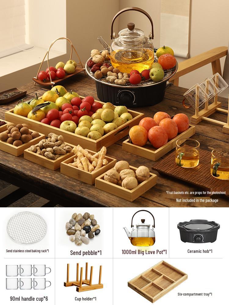 Electric Ceramic Indoor Stove Set with Glass Teapot - 2026 Edition