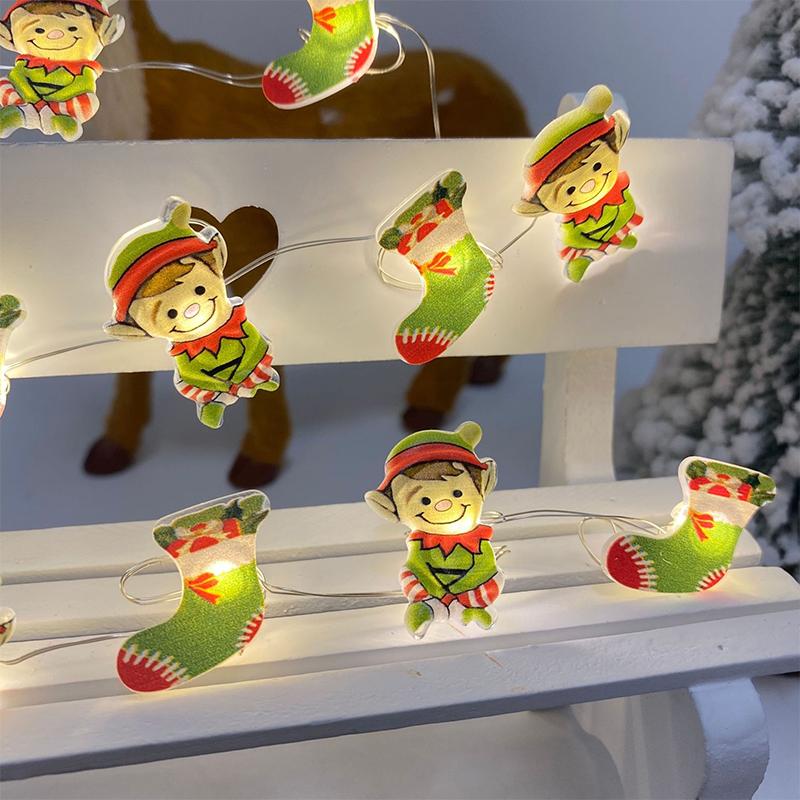 1M 10LEDs Christmas String Lights Decor Hanging Light New Year Holiday Home Xmas Navidad Holiday Christmas Pendant Drop Omaments