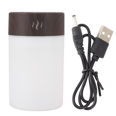 Mini Humidifier 260ml 5V USB Charge Colorful LED Night Light Wood Grain Desk Humidifier for Bedroom