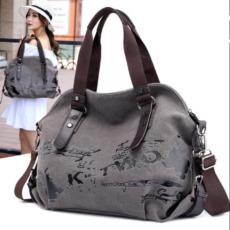 Buy New Washed Largecapacity Canvas Bag Soft Handle Canvas Bag Spray