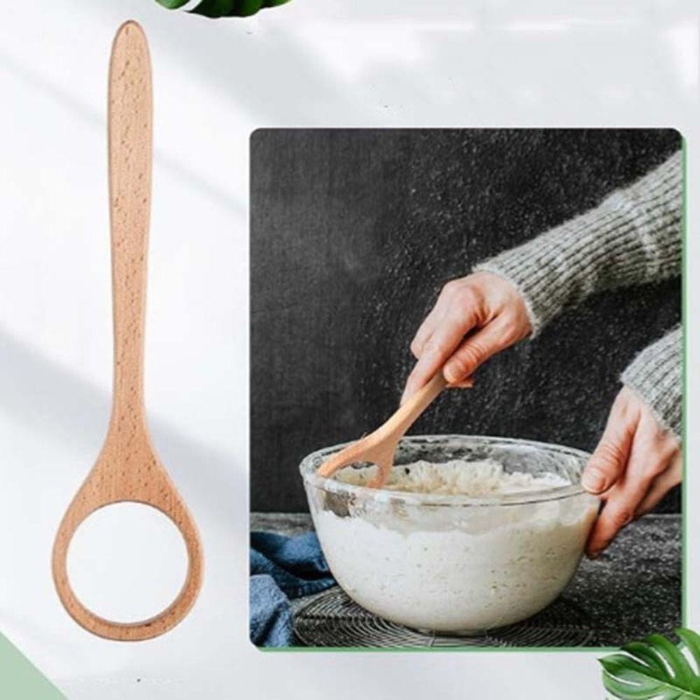 Ruční míchadlo na těsto Dřevěná míchací tyč na kváskové těsto Klasická dánská metla na těsto Máslo