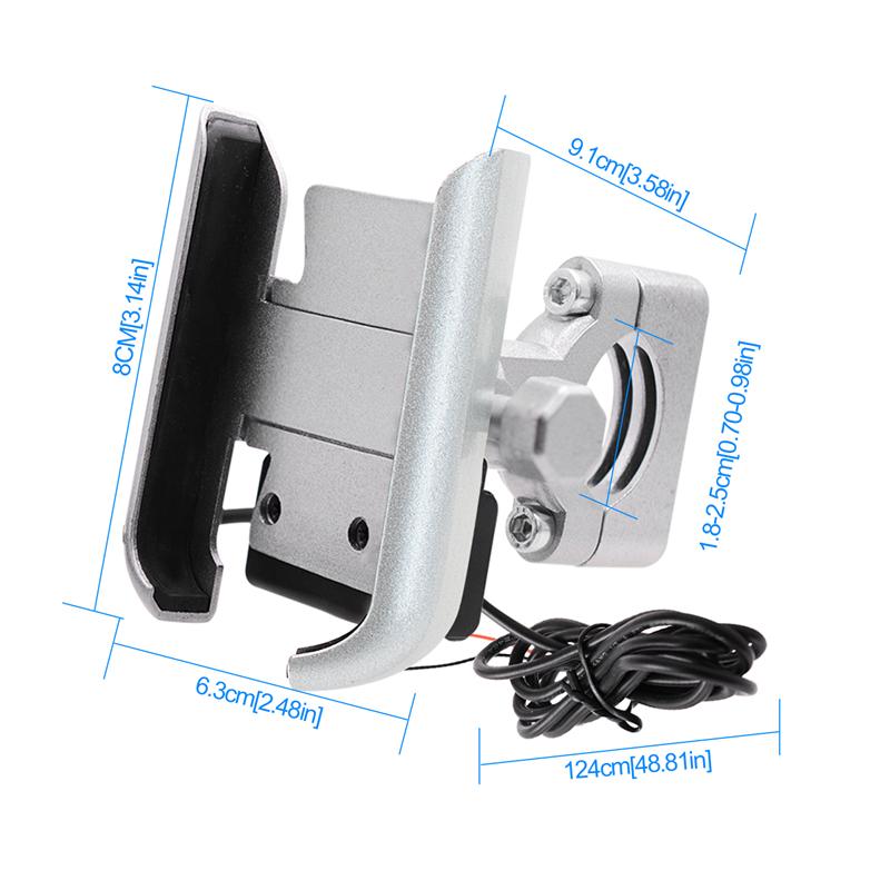 Motocykl LMoDri Držák telefonu na horská řídítka Hliníkové nastavitelné zpětné zrcátko na motorku 4-6,5 palcový mobilní telefon