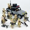 Package Small Particles Building Block Toy Miniature Weapon M-27 Off-Road Vehicle Pickup Truck Swat Car