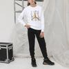 Jordan Logo Long Sleeve Crewneck Sweatshirt Kids Tops White JD2142066GS-001