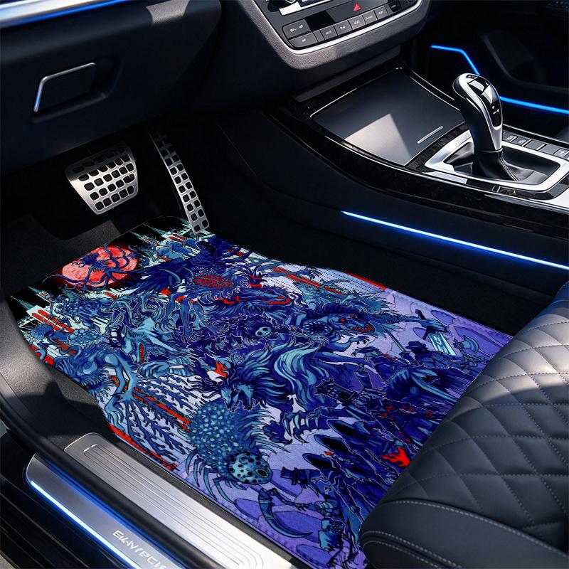 Game Black Car Floor Mats Full Coverage All-Season Car Mats, XPE Non-Slip And Wear-Resistant Mats Suitable for SUV Interiors, Textured Car Carpets