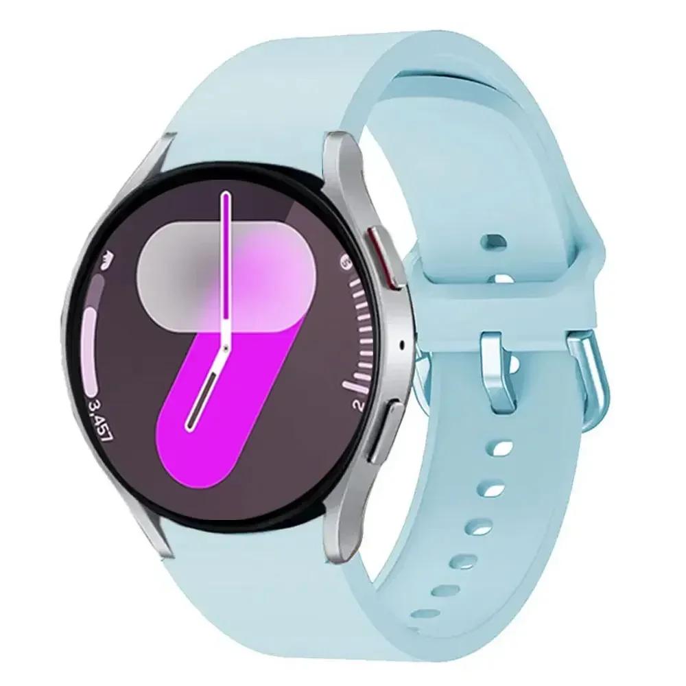 20mm Silicone Strap For Samsung Galaxy Watch 7/6/5/4 44mm 40mm Watchband For Galaxy Watch 6 4 Classic 43mm/47mm 42mm/46mm Band