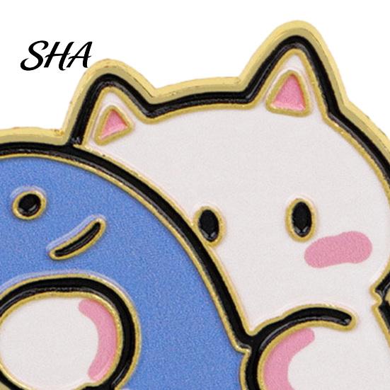 Enamel Kitten Brooch Holding Fish Cartoon Cat Brooch, Alloy Badge Pin, Metal Clothes Animal Clothing Accessories for Backpacks Hats Scarves Jackets