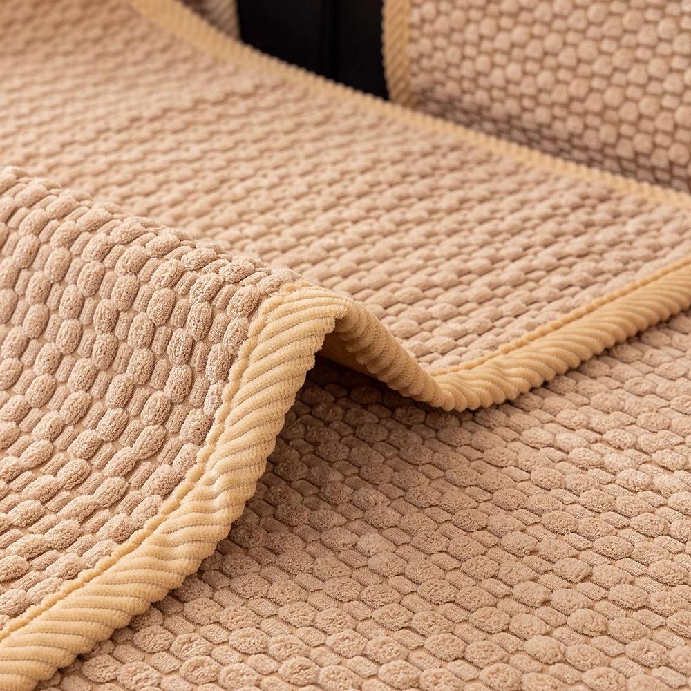 Luxury Premium Sofa Cushion Four Seasons Autumn and Winter Solid Color Corduroy Non-slip Seat Cushion Anti-cat Scratch Sofa Cover Full Cover Towel