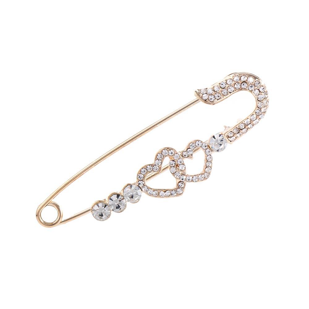 For Women Girl Dress Elegant Butterfly Flower Simulated Pearl Safety pin Rhinestone Accessories Corsage Brooches Pin Jewelry