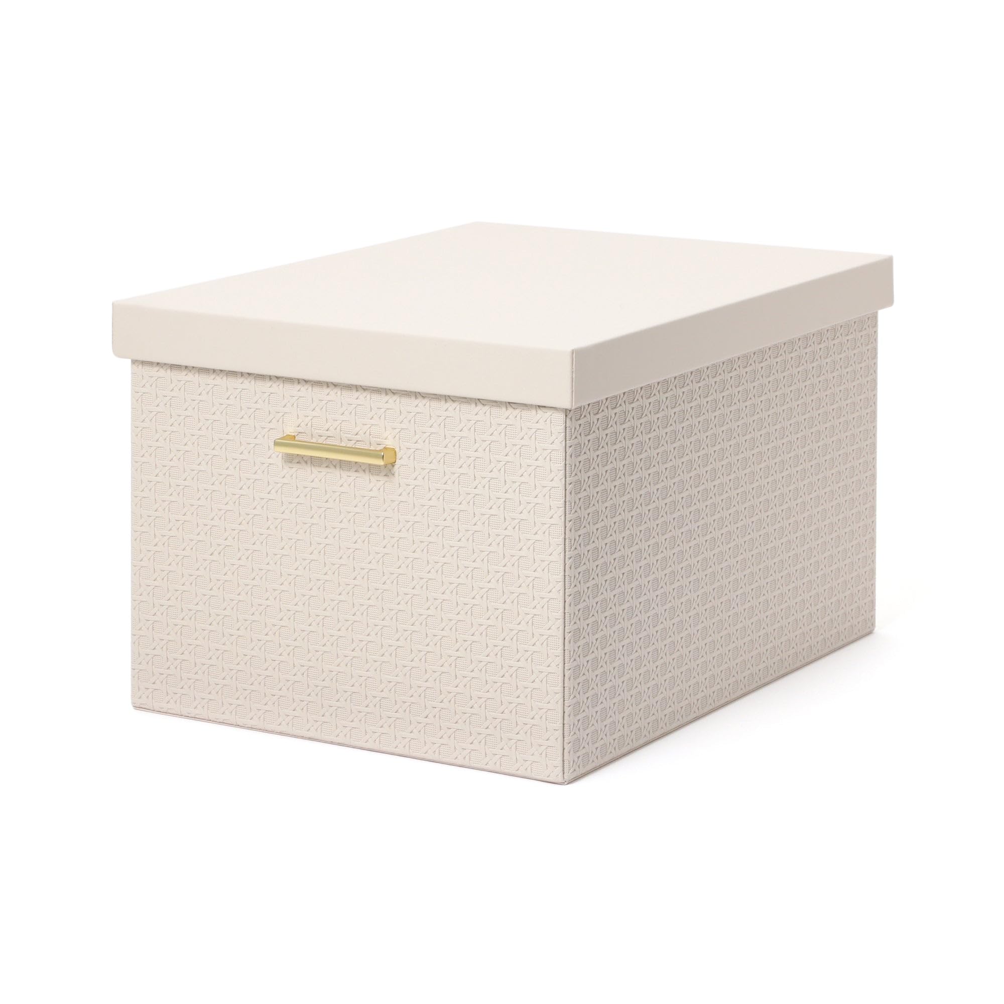 

Francfranc [Online Shop Exclusive] Embossed Large Box, Small, Ivory, Storage Box, Perfect for New Homes and Moving