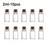 10x Lovely Mini Containers Empty Wishing Message Bottles Transparent Tiny Small With Cork Stopper