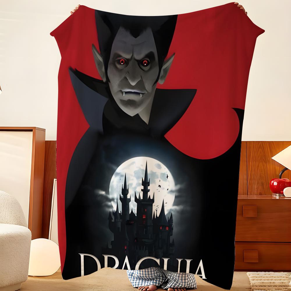 Movie D-Dracula Throw Flannel Throw Blanket, Lightweight Cozy, Durable Washable Cute Cool