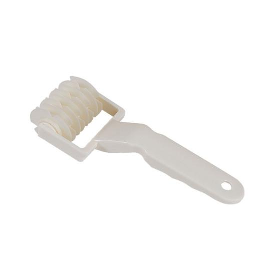 Pizza Dough Roller Cutter, Plastic Baking Texture Wheel for Cake Decorating, Manual Ribbon Stripe Cutter for Pastry Cookies, Kitchen Tool