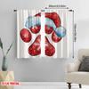 2pcs,2D Plane Printing Pattern Curtains Red Paw Versatile Polyester (without Rod) Art Deco Festive for Study, Living Room,