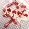 Bag Pendant Women Jewelry Key Holder Strawberry Heart Keychain Backpack Pendant Key Accessories