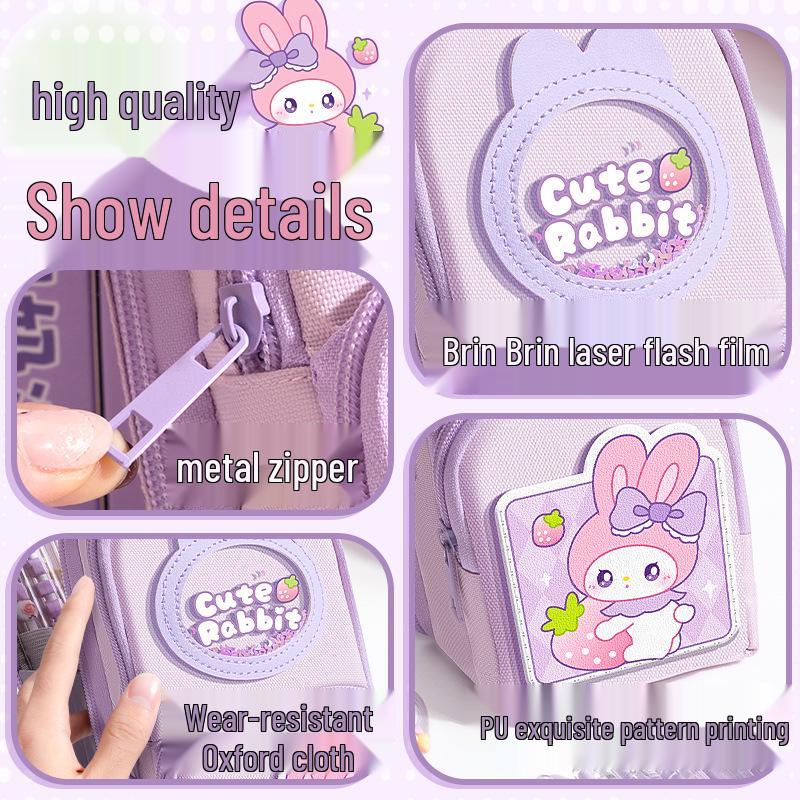 Multi-layer Large Capacity Pencil Case Backpack for Elementary Students - Boys & Girls Stationery Bag