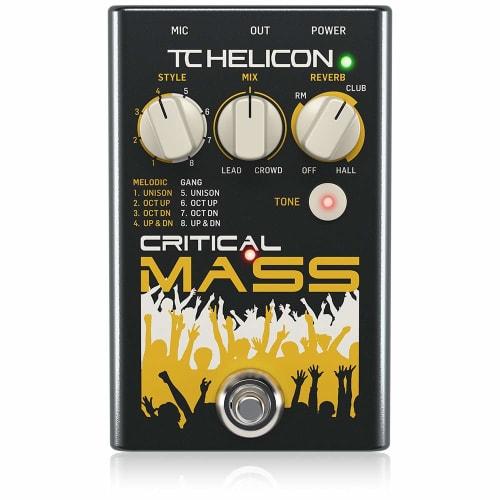 

TC Helicon Vocal Effects Pedal Group Sound Studio-Grade Reverb Adaptive Tone Critical Mass