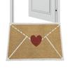 Valentine's Day Outdoor Door Mat Envelope Heart Non Slip Floor Mat Household Dust Removal Foot Mat Linen Entryway Rug