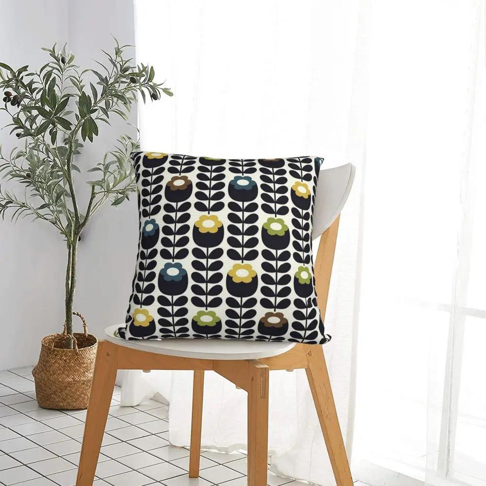 Orla Kiely Flowers Vintage Pillowcase Double-sided Printing Polyester Cushion Cover Gift Pillow Case Cover Home Square