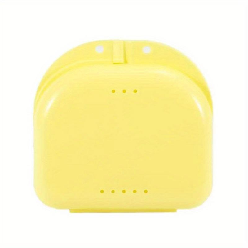 Portable Colored Fake Teeth Storage Boxes Tooth Retainer Mouth Guard Denture Storage Plastic Box Oral Household Hygiene Supplies.