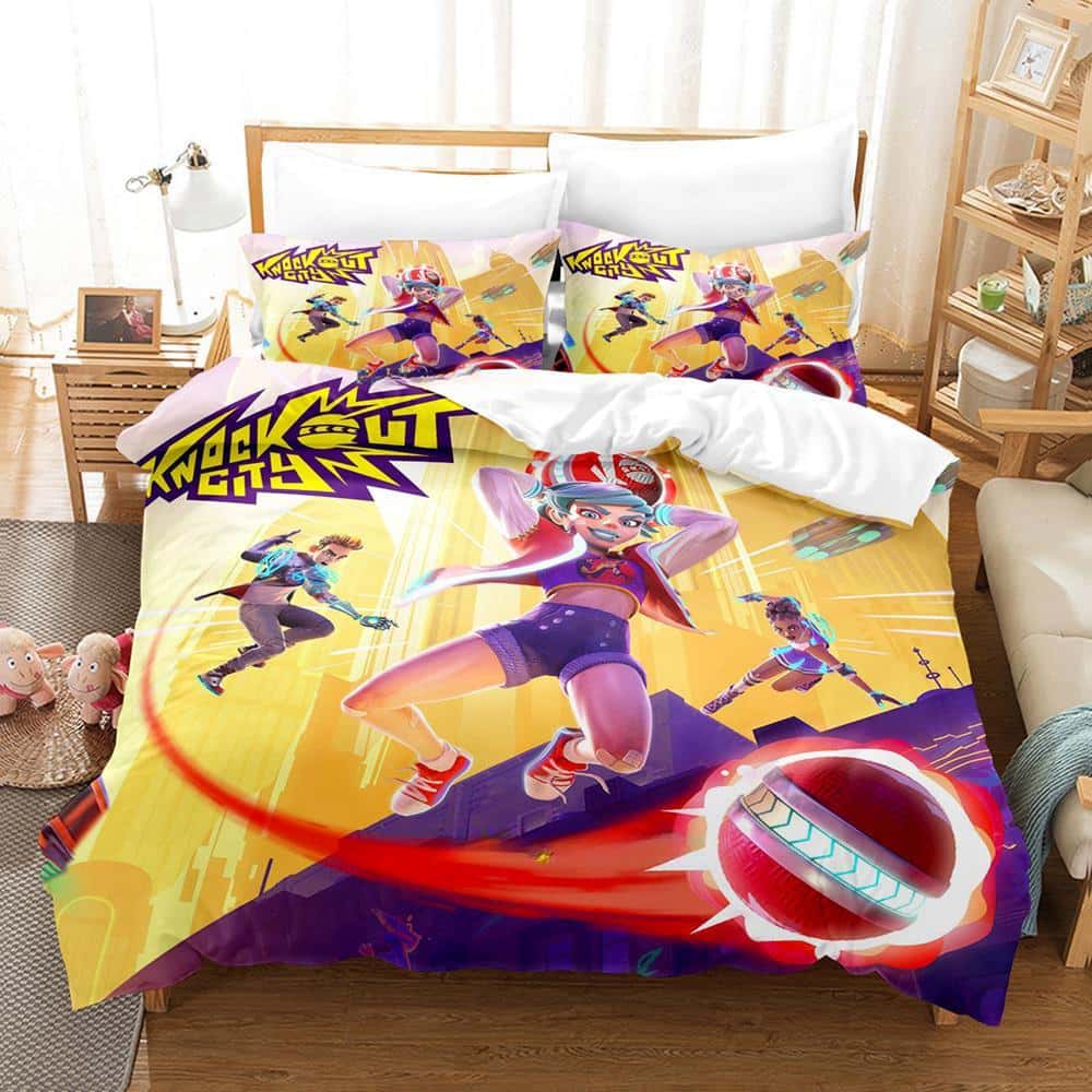Fashion 3D Print Anime Game Knockout City Bedding Collection Single Twin Full Queen King Size Bed Collection Adult Kid Bedroom Duvetcover Collections