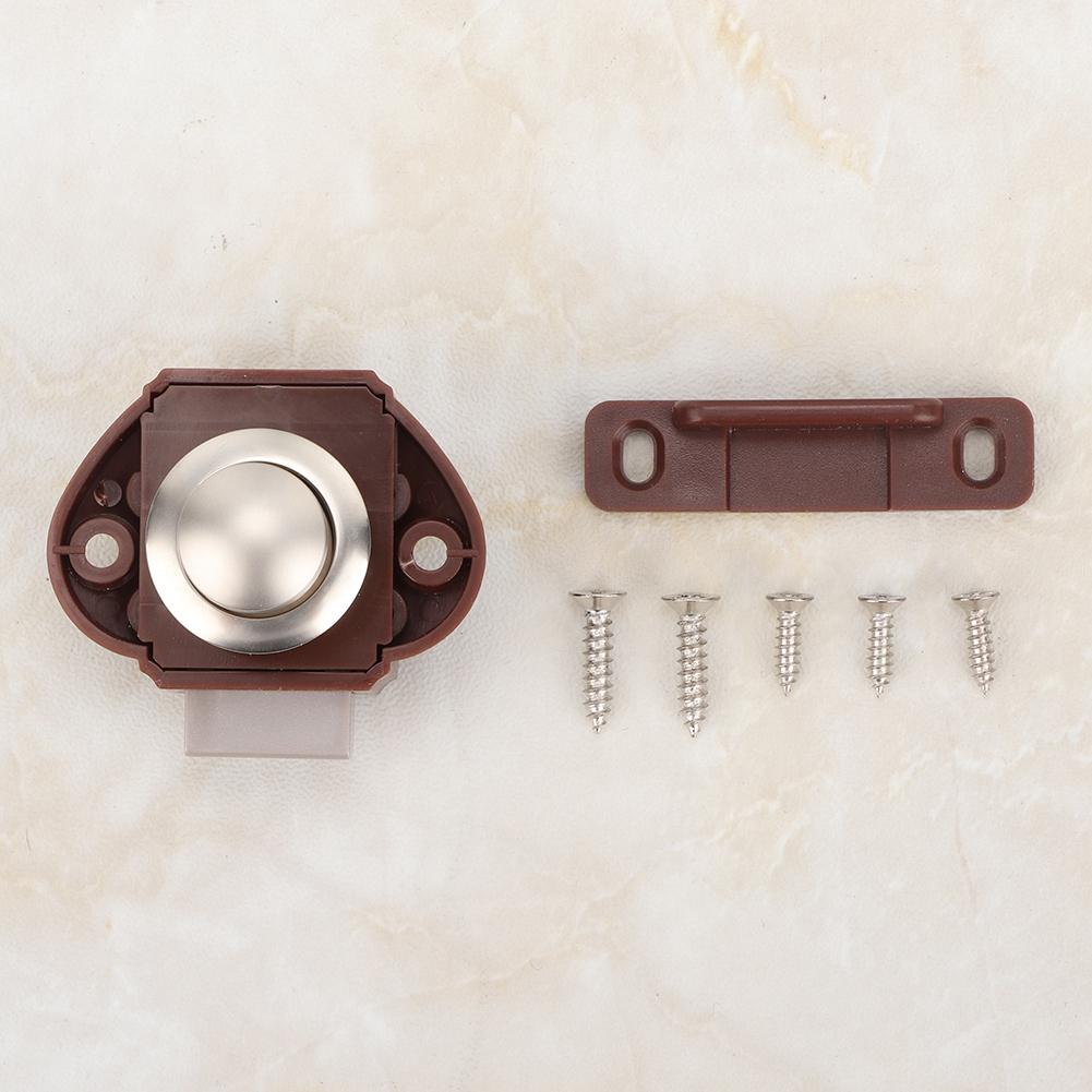 Aluminum Alloy Keyless Push Button Catch Lock For Boat RV Drawer Cabinet Door Latch Knob