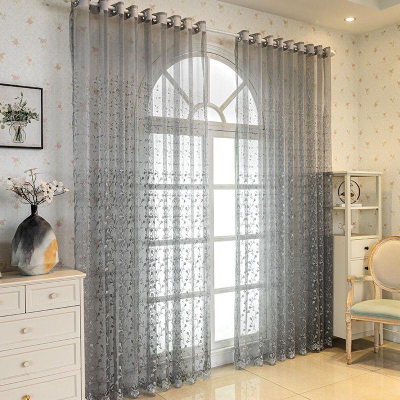 Light Luxury Window Screen Bedroom Living Room Balcony Light Transmission Blackout Embroidery Embroidery Gauze Curtain Dream Modern