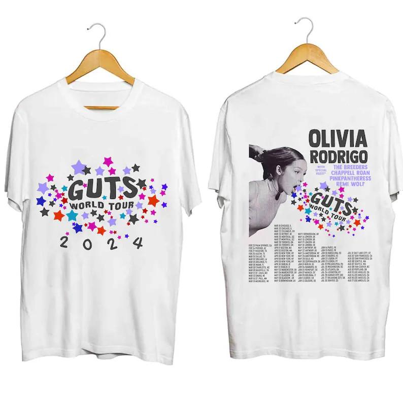 Guts Olivia World Tour 2024 Shirt, Vintage Olivia Guts Tour Shirt Unisex T-Shirt S