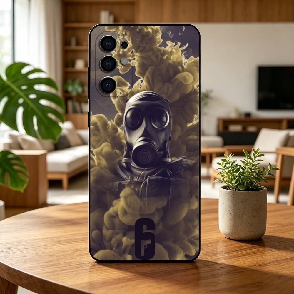 Für R-Rainbow S-Six S-Siege Handyhülle Für Samsung S25,S24,S21,S22,S23,S30,Ultra,S20,Plus,Fe,Weiche Silikon Schwarze Hülle
