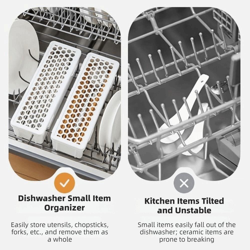 Hollow Out Dishwasher Tableware Cleaning Box Food Grade Chopsticks Spoon Cleaning Box  Dishwasher