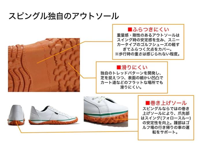 Größe LL Golfschuhe Sneaker [Spinningle] SP-1651 Weiß/Schwarz (27,5 cm) Gore-Tex Herren Damen