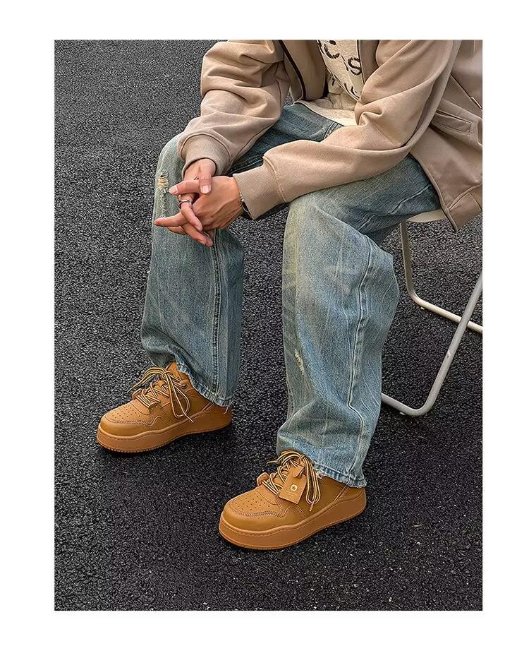 Niche Y2K High Street Lace-up Platform Sneakers