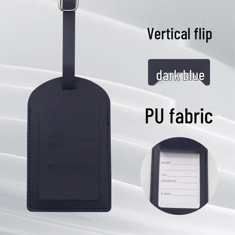 Durable PU Luggage Tag for Travel - Anti-Lost Name Tag for Suitcases and Trolleys