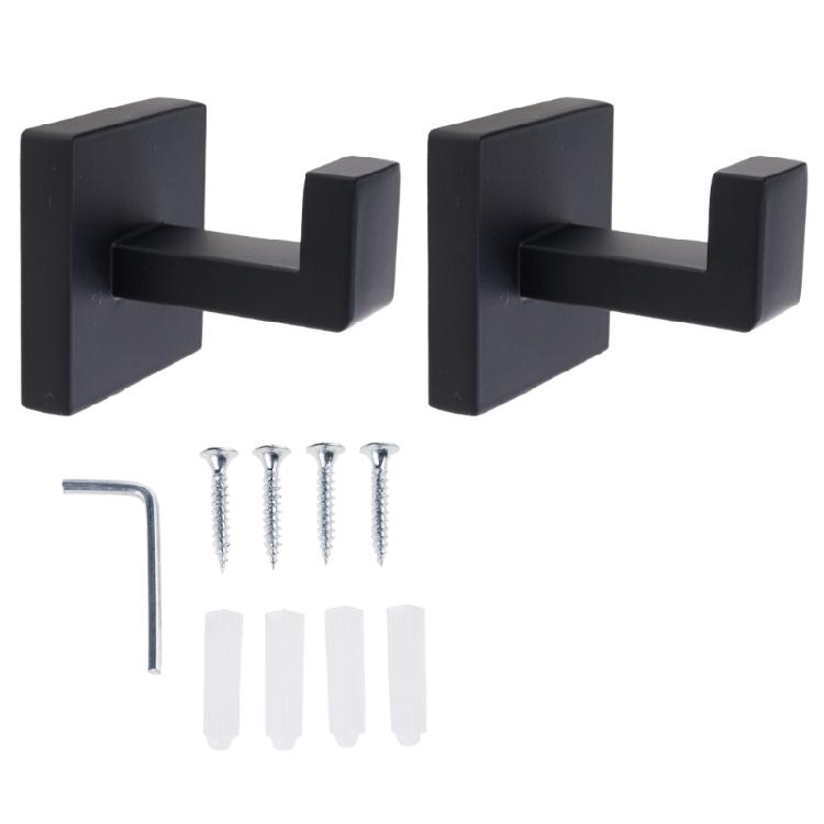 Two Square Shape Towel Hook Easy To Install And Space Saving For Bedroom Or Closet