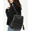 Daks Black Cutting Dd Logo Quilting Leather Backpack Dcba1f369bk