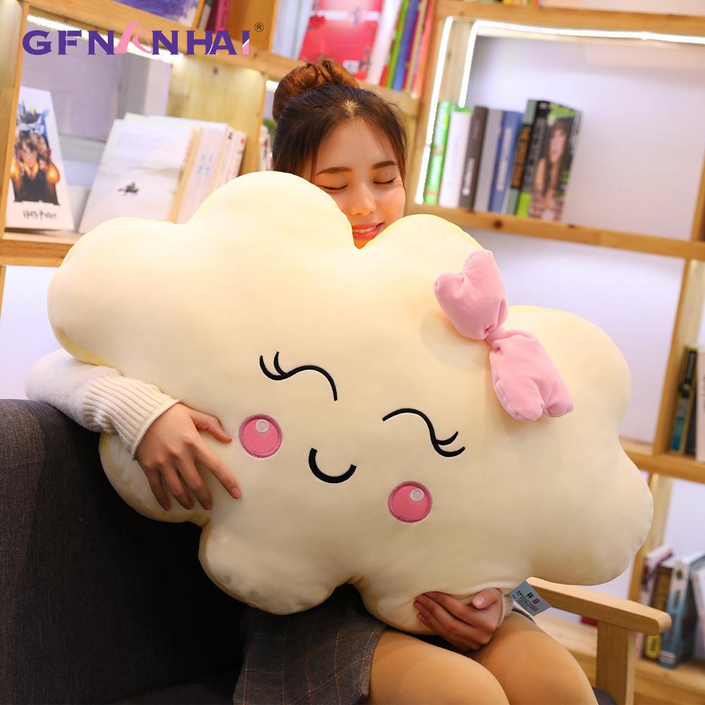 1Pc Giant New Style Kawaii Cloud Plush Pillow Soft Sofa Cushion Lovey Smile Cloud Stuffed Plush Toys For Children Girls Gift
