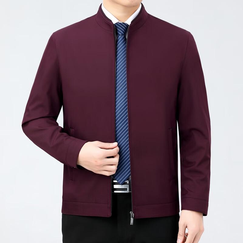 Firstview Men's Business Casual Stand-Collar Zip Jacket FV25D1645