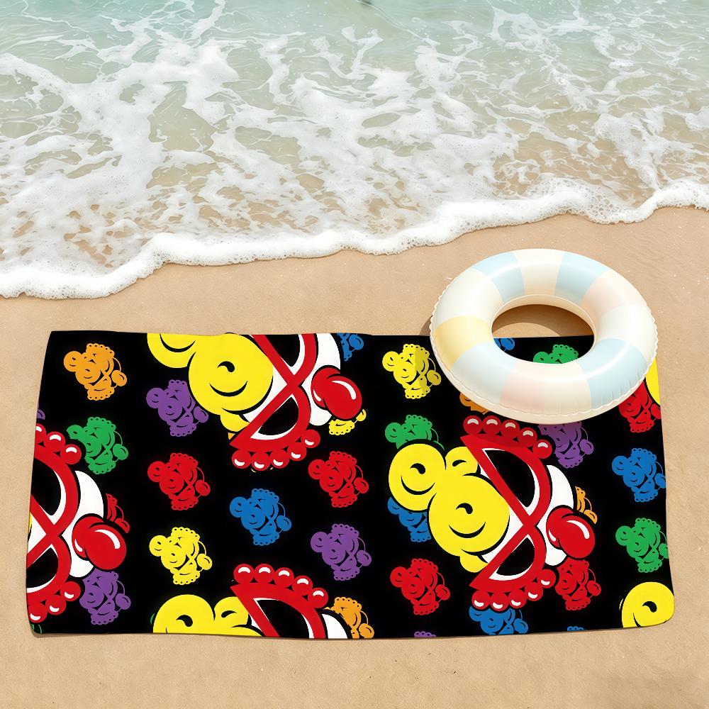 Fashion print H-Hysteric M-Mini Towel Drying Bath Towel Applicable To Light Swimming Camping Yoga Beach Out