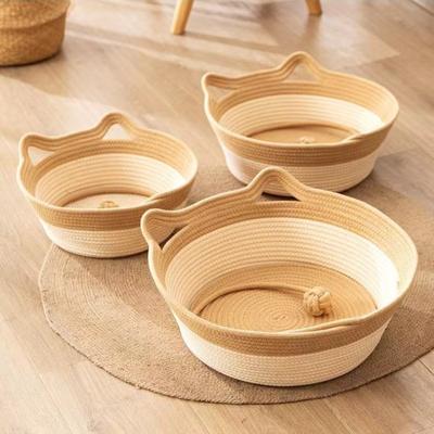 Coarse Hemp Rattan Woven Cat Nest Four Seasons Universal Cat Bed Woven Sleeping Mat Dog Kennel Pet Mat