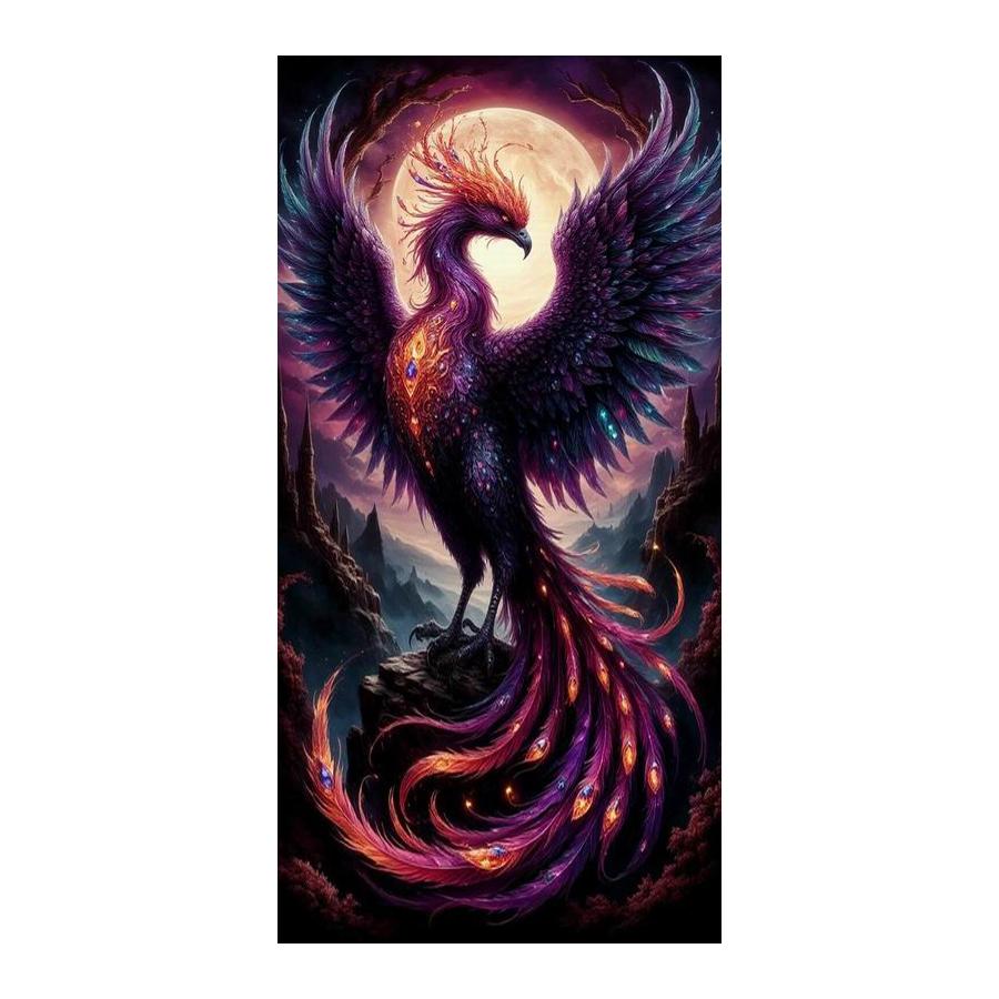 

Red Phoenix Large Size Diamond Painting New Collection Animals Big Bird Diy Full Drill Rhinestone Embroidery Mosaic Cross Stitch Kits Round drill 30x60cm