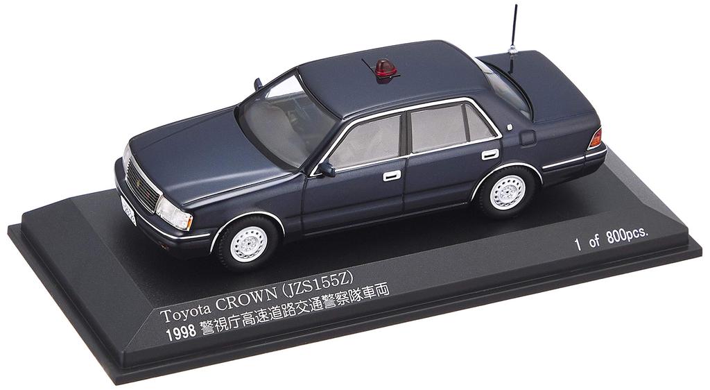 Toyota Crown 1998 Metropolitan Police Department Expressway Traffic Police Force Vehicle Completed Product H7439807 RAI'S 1/43 (JZS155Z) (Masked Navy)
