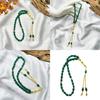 Glass Prayer Beads Tasbih 33 Muslims Prayer Beads Rosary Beads Bracelet with Tassels Muslims Islams Misbaha Bracelet
