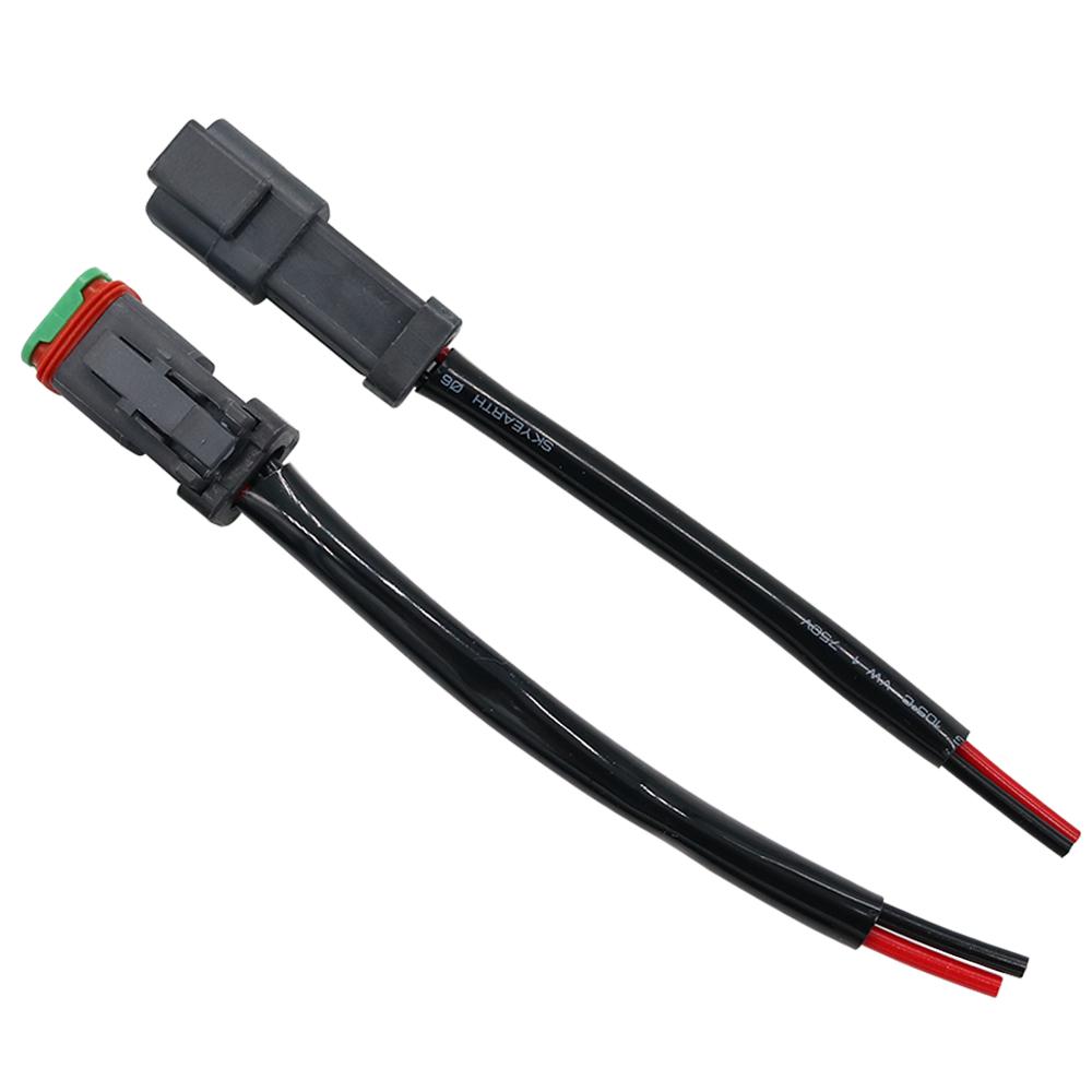 

YSY 1 Set Deutsch DT 2 Pin Way Waterproof Electrical Auto Connector Male Female Plug with Wire Cable harness for Car Truck 2P Male and female