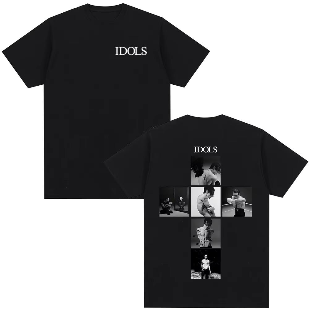 Singer Yungblud IDOLS 2026 New Album Tour T Shirt Men Women Clothing Hip Hop Short Sleeve Tshirts Casual Tshirt Tops Y2k XL